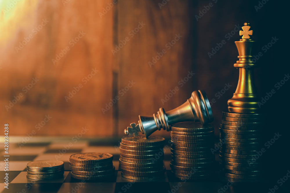 Poster gold coins stacks is representing riches and wealth management. coin stack growing and find out the 