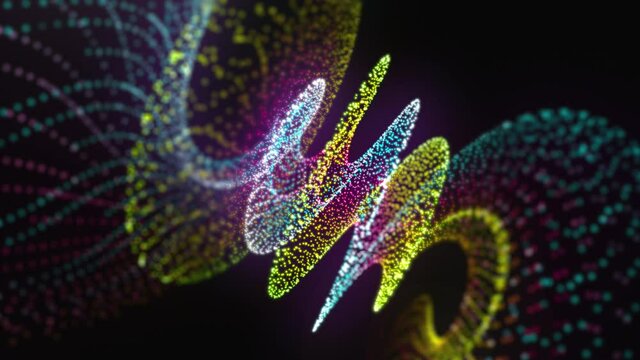 Seamless fractal background with glowing hexagons. 