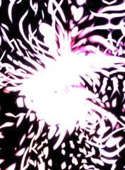 Light particle trails. Light explosion star with glowing particles and lines. Beautiful moving abstract rays background.