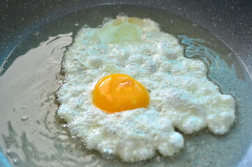 Eggs in a frying pan