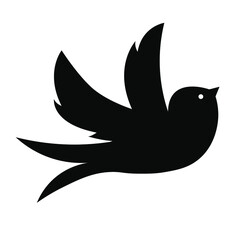 Bird Flat Icon - Editable Vector Illustration