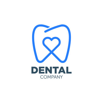 Dental logo design with geometry