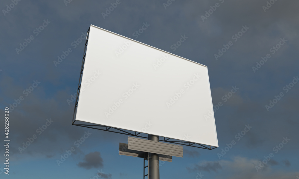 Poster 3d rendering of a billboard sign with blank space - perfect for your content