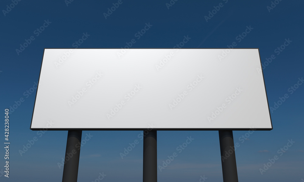 Poster 3d rendering of a billboard sign with blank space - perfect for your content