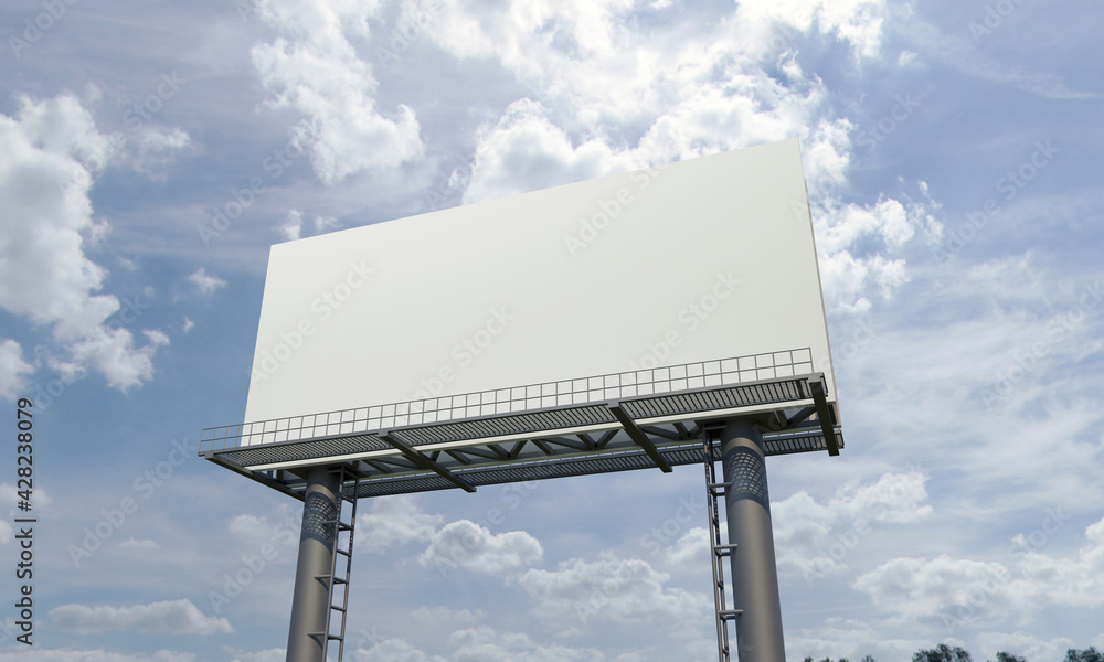 Poster 3d rendering of a billboard sign with blank space - perfect for your content