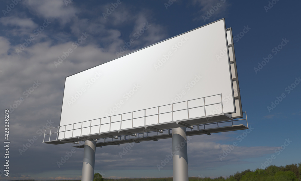 Poster 3d rendering of a billboard sign with blank space - perfect for your content