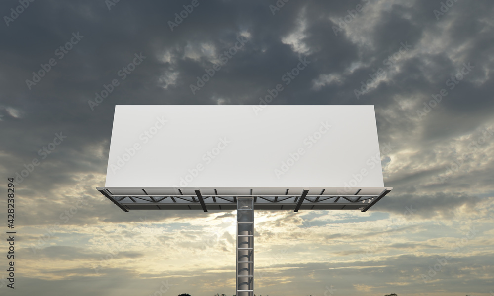 Poster 3d rendering of a billboard sign with blank space - perfect for your content