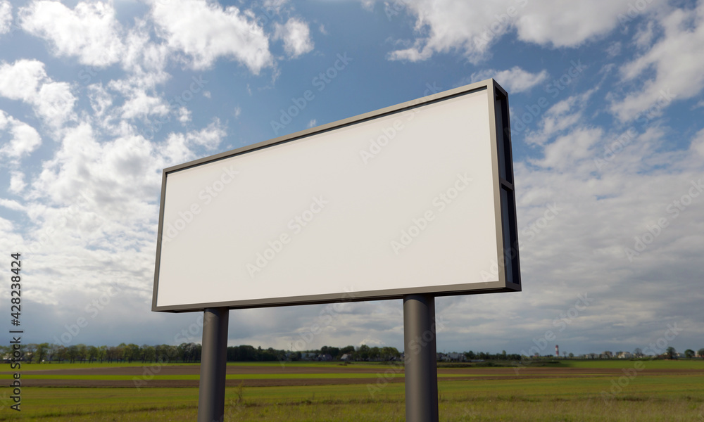 Poster 3d rendering of a billboard sign with blank space - perfect for your content