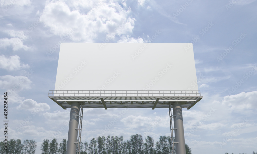 Poster 3d rendering of a billboard sign with blank space - perfect for your content