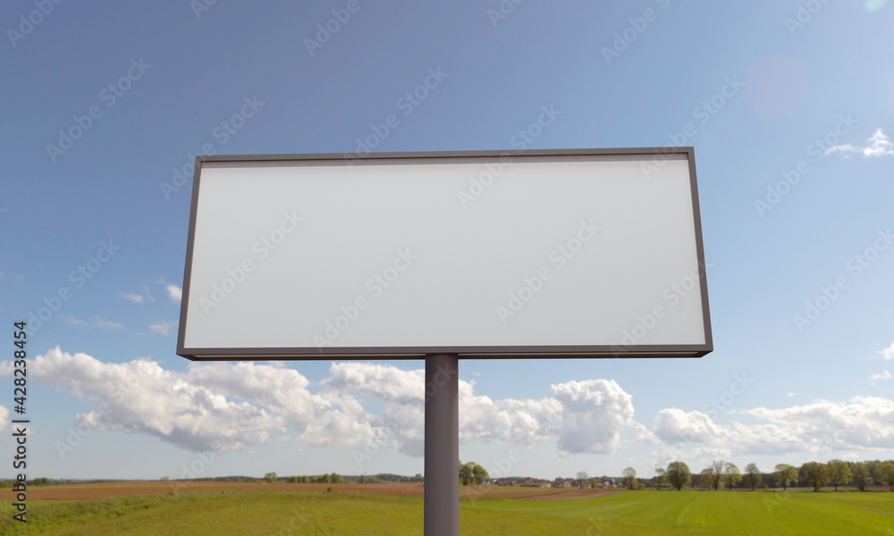 Poster 3d rendering of a billboard sign with blank space - perfect for your content