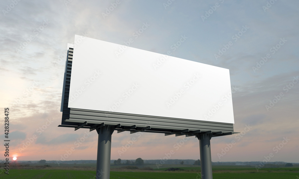 Poster 3d rendering of a billboard sign with blank space - perfect for your content