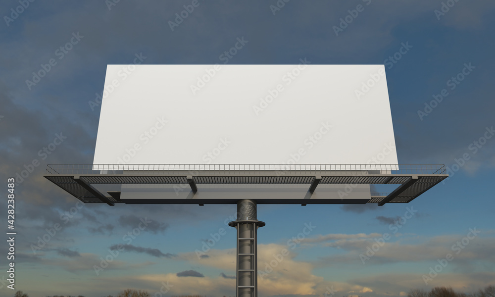 Poster 3d rendering of a billboard sign with blank space - perfect for your content