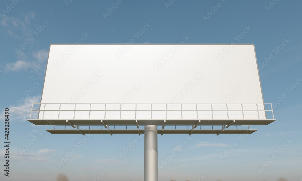Poster 3d rendering of a billboard sign with blank space - perfect for your content