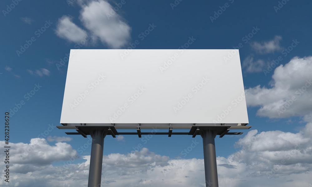 Poster 3d rendering of a billboard sign with blank space - perfect for your content