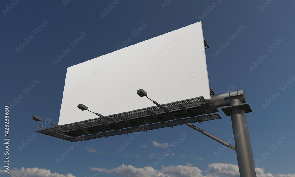 Poster 3d rendering of a billboard sign with blank space - perfect for your content
