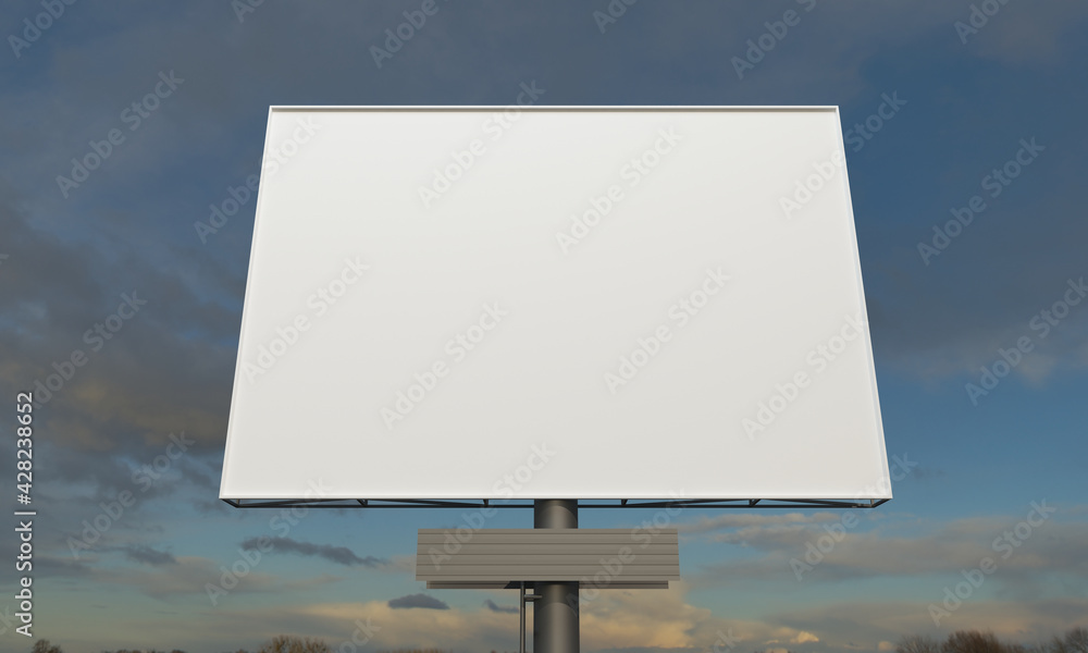 Poster 3d rendering of a billboard sign with blank space - perfect for your content