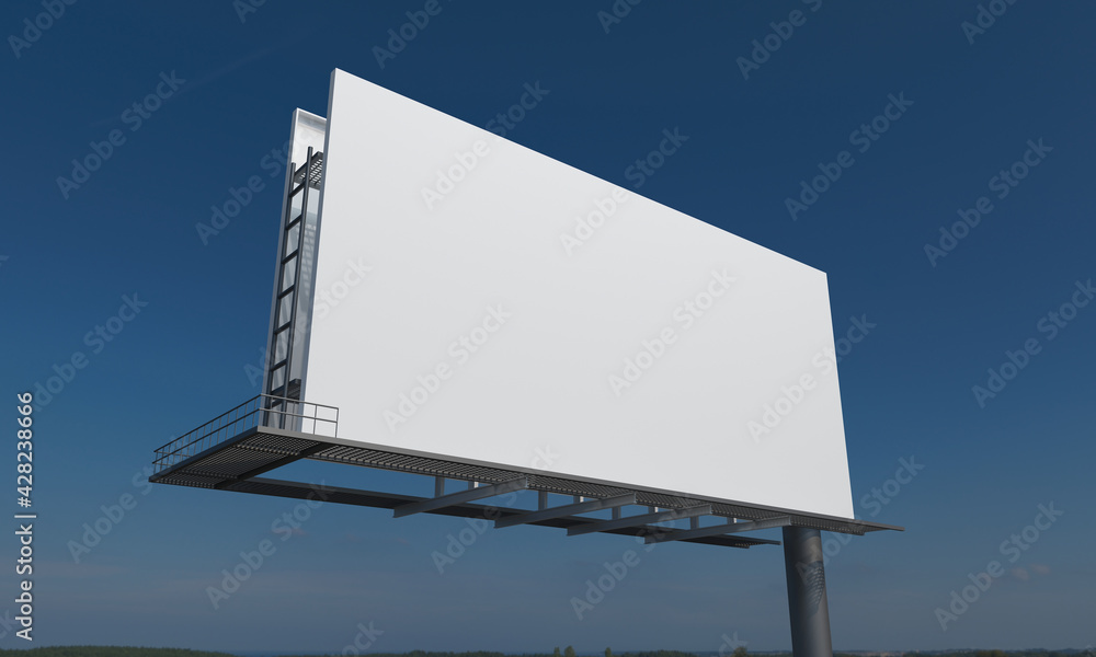 Poster 3d rendering of a billboard sign with blank space - perfect for your content