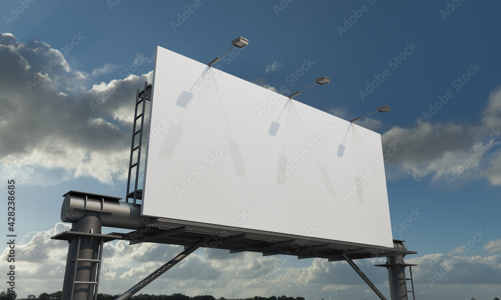 Poster 3d rendering of a billboard sign with blank space - perfect for your content