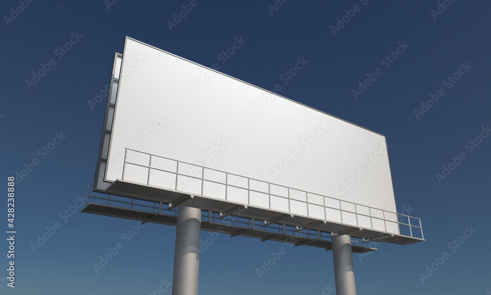 Poster 3d rendering of a billboard sign with blank space - perfect for your content