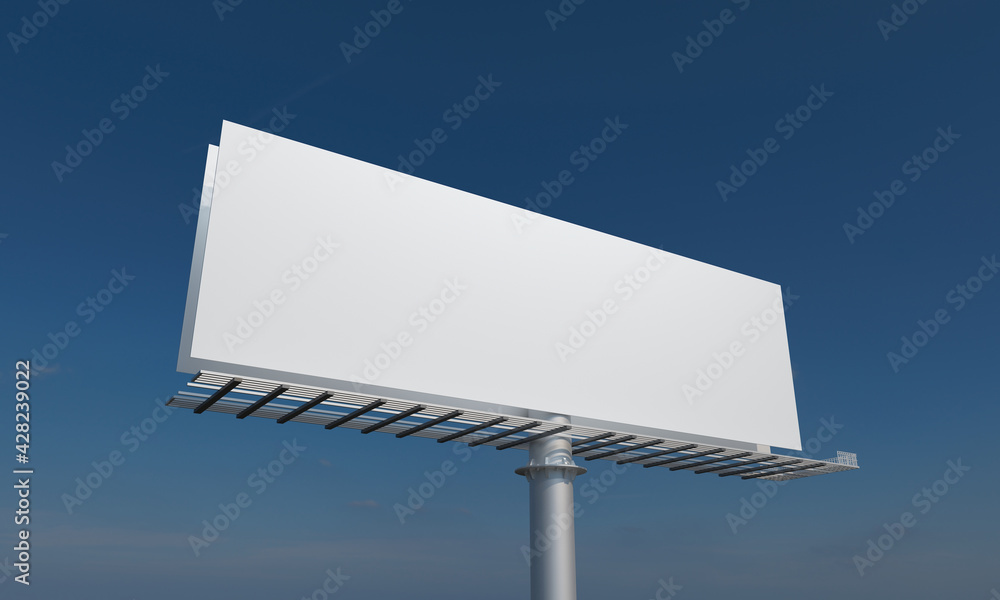 Poster 3d rendering of a billboard sign with blank space - perfect for your content