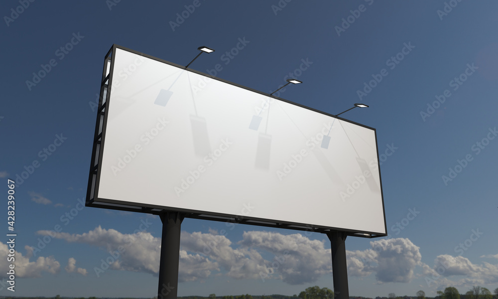 Poster 3d rendering of a billboard sign with blank space - perfect for your content