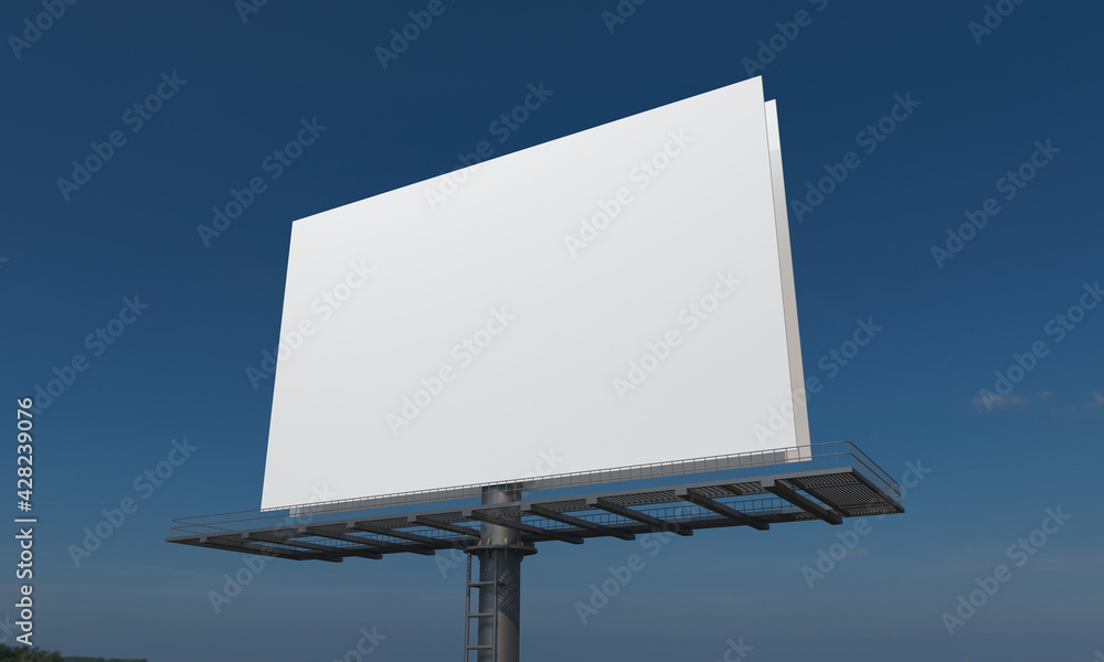 Poster 3d rendering of a billboard sign with blank space - perfect for your content