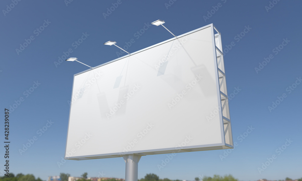 Poster 3d rendering of a billboard sign with blank space - perfect for your content