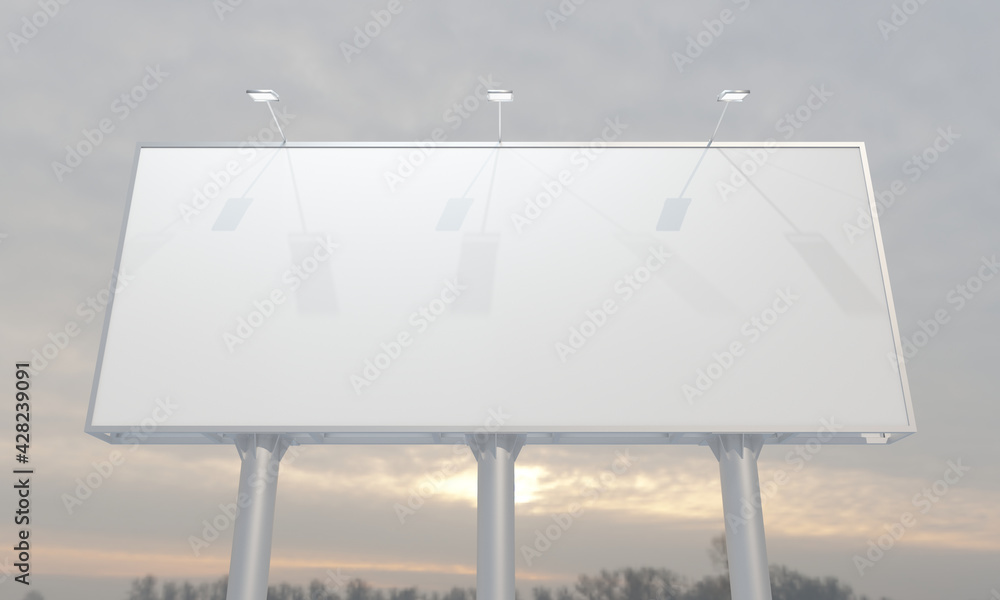Poster 3d rendering of a billboard sign with blank space - perfect for your content