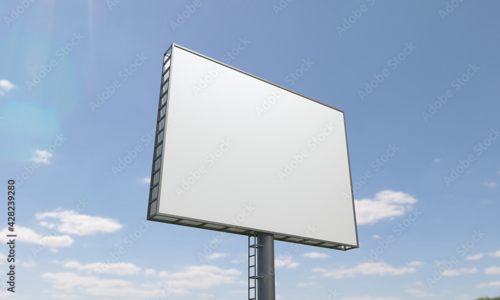 Poster 3d rendering of a billboard sign with blank space - perfect for your content