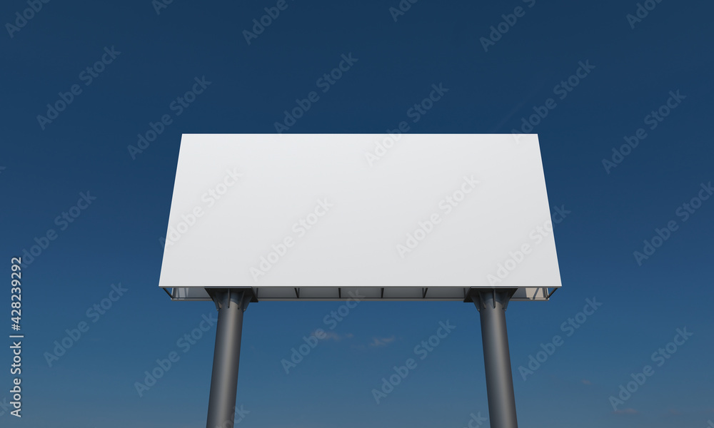 Poster 3d rendering of a billboard sign with blank space - perfect for your content