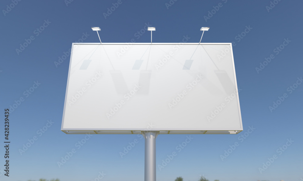 Poster 3d rendering of a billboard sign with blank space - perfect for your content
