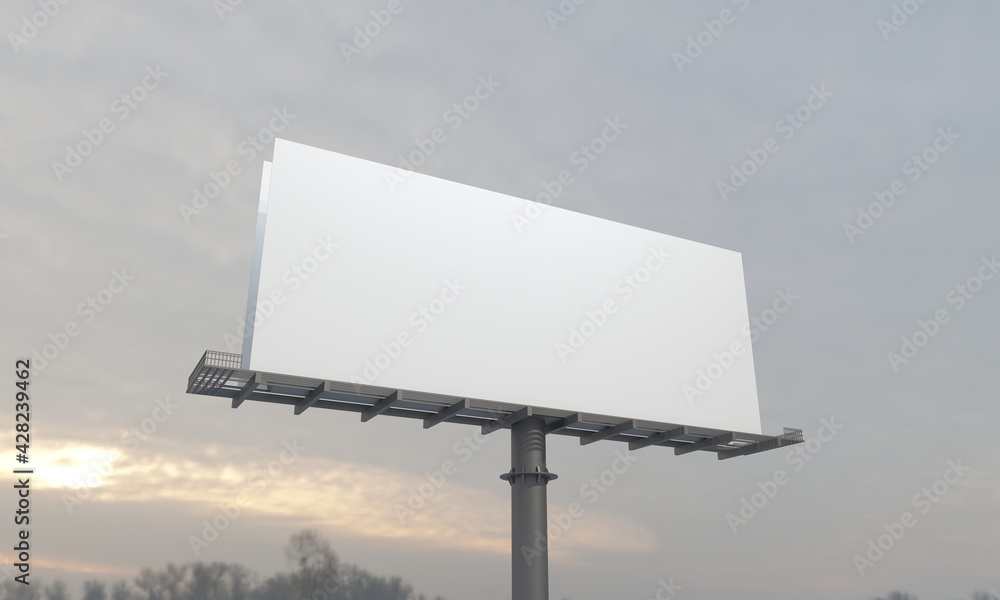 Poster 3d rendering of a billboard sign with blank space - perfect for your content