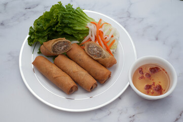 Vietnamese fried egg rolls