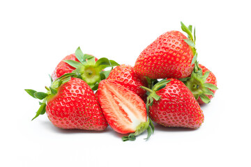 Red berry strawberry isolated on white background- Image