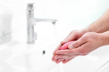 thorough hand washing with soap and water to prevent coronavirus - Image