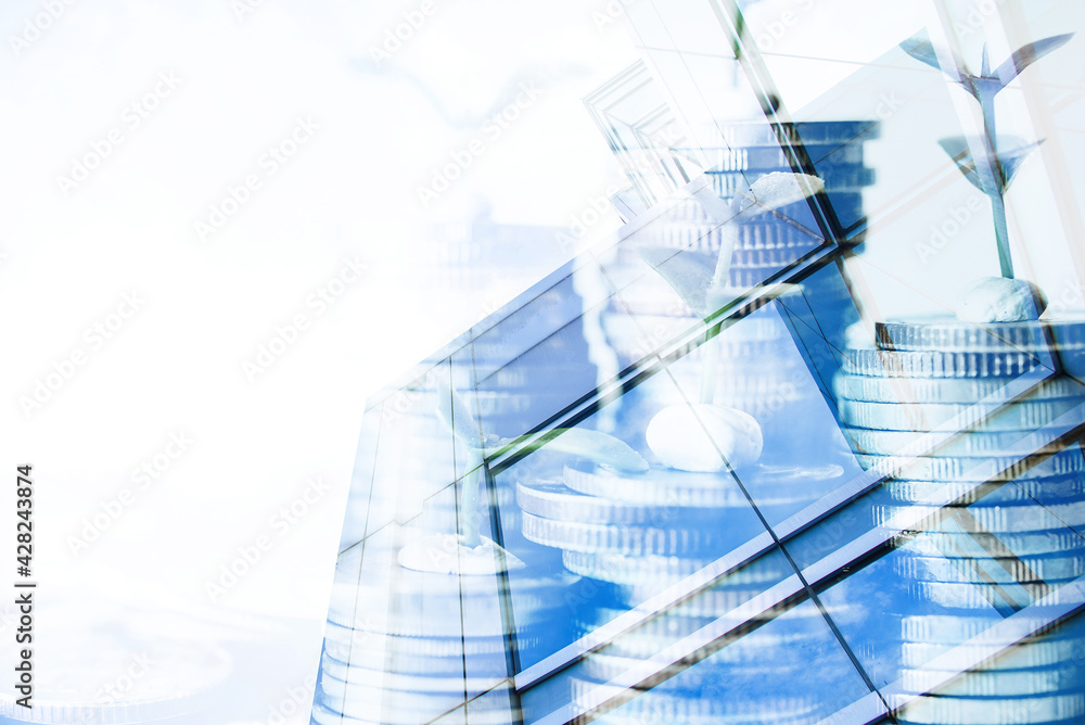 Poster financial data in term of a digital prices on led display. a number of daily market price and quotat