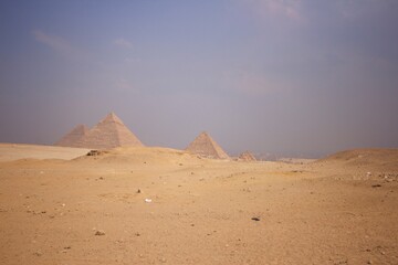 Fototapeta na wymiar pyramids in the sahara desert 