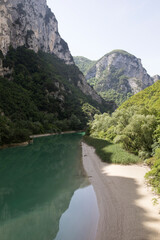 A view of the landscape and unspoiled nature at Gole Del Furlo