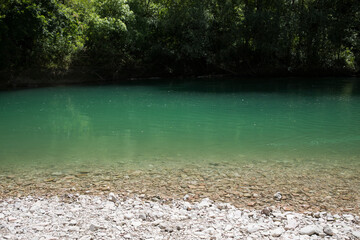A view of the landscape and unspoiled nature at Gole Del Furlo