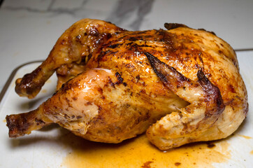 grilled chicken, photo in white light