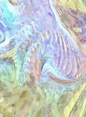 Watercolor strokes on surface. Artistic background image. Abstract painting on canvas. Brushstrokes. Contemporary art. Colorful texture of hand made artwork. Modern painting.