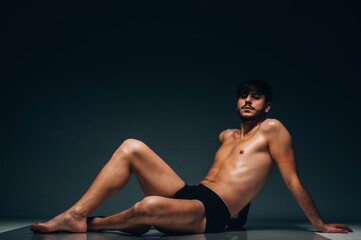 Male health and care. Young attractive guy