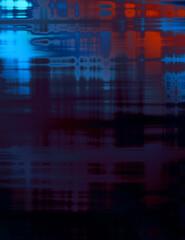 Urban grunge background with geometrical pattern. Linear colorful texture. Futuristic wallpaper of a decaying texture..