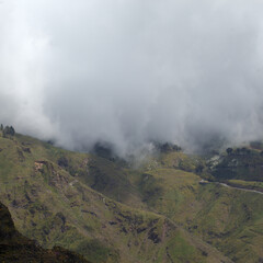 Gran Canaria, landscape of the central montainous part of the island, Las Cumbres, ie The Summits
