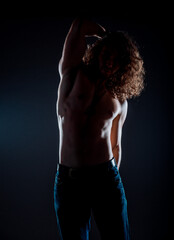 Handsome silhouette model