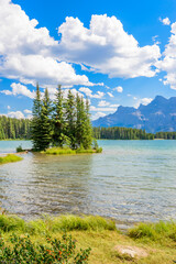 Majestic mountain lake in Canada.