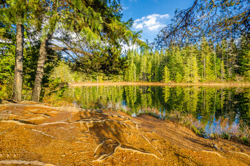 Majestic mountain lake in Canada.