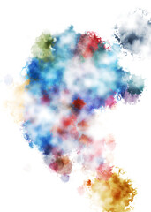 Brushed Painted Abstract Background. Brush stroked painting. Artistic vibrant and colorful wallpaper..