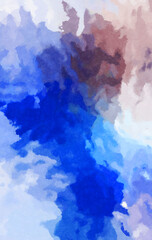 Watercolor painted background. Abstract Illustration wallpaper. Brush stroked painting. 2D Illustration.