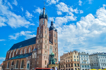 Fototapeta na wymiar St Mary Cathedral, Krakow, Poland